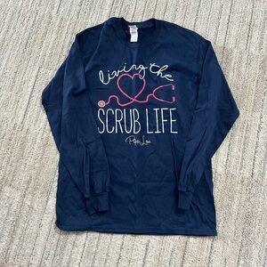 Navy 'Scrub Life' Shirt